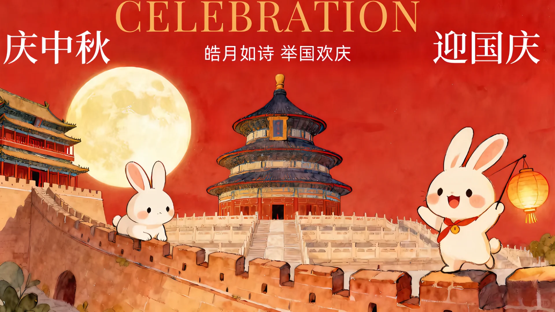 “76载风华映山河 双节同庆家国梦”